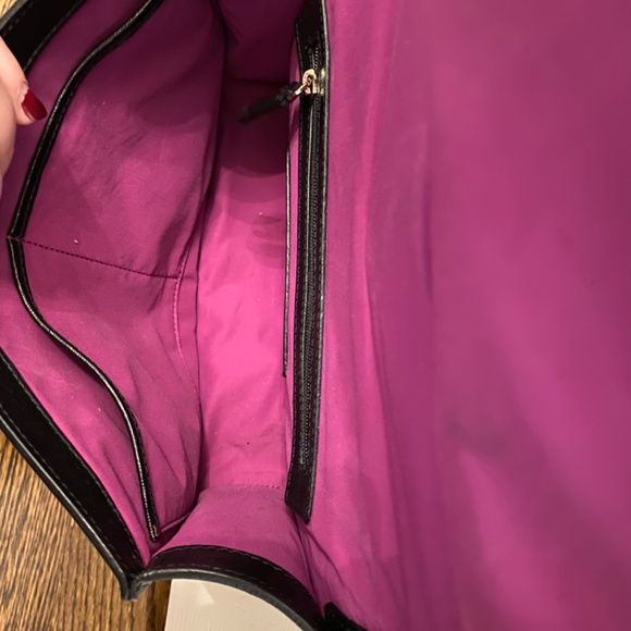 Cole Haan Gladstone Leather Black and White Shoulder Bag - Picture 7 of 8